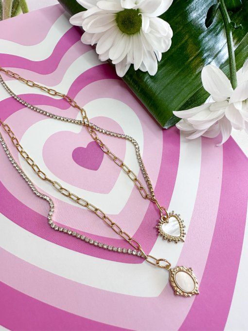 Colliers Queen: coeur ou miroir 