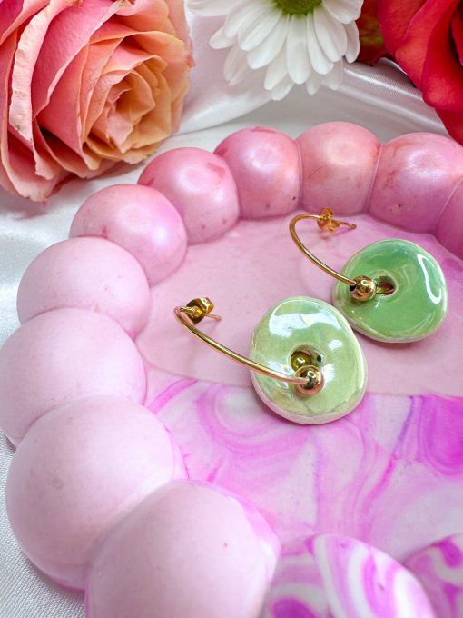 Boucles d'oreilles Mana céramique 