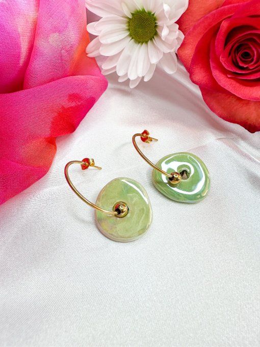 Boucles d'oreilles Mana céramique 