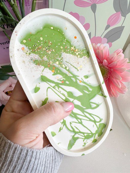 Milo - artistique vert & paillettes 