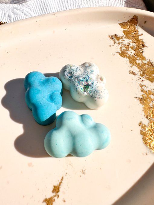 Trilogie aimants nuage - bleu 