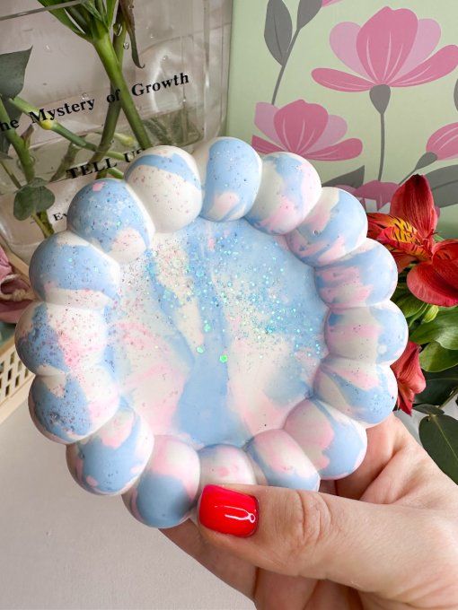 Daysie - bleu&rose pastel / paillettes 