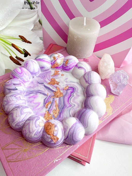 Daysie - violet & rose marbré or 