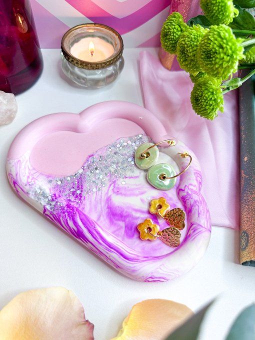 Nuage - rose, paillettes 