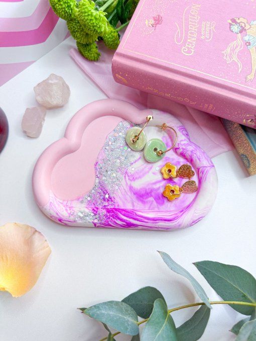 Nuage - rose, paillettes 