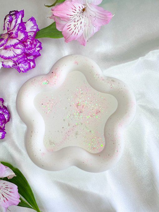 Flora - blanc paillettes 